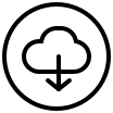 Cloud Download Circle Free Open-Source SVG Icon