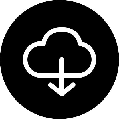 Filled Cloud Download Circle Free Open-Source SVG Icon (Pepicons Pencil)