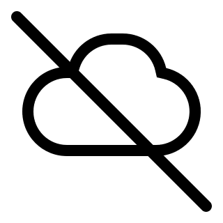 Cloud Offline (Pepicons Pencil) Free Open-Source SVG Icon (Pepicons Pencil)