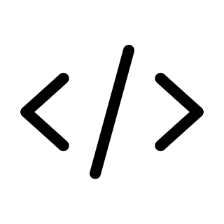 Code Snippet Free Open-Source SVG Icon (Pepicons Pencil)