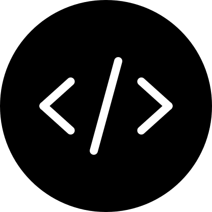 Filled Code Circle Free Open-Source SVG Icon (Pepicons Pencil)