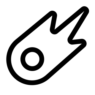 Comet Free Open-Source SVG Icon (Pepicons Pencil)