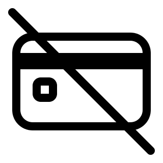 Credit Card Disabled Free Open-Source SVG Icon (Pepicons Pencil)