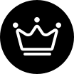 Filled Circle Crown Free Open-Source SVG Icon