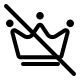 Crown Off (Pepicons Pencil) Free Open-Source SVG Icon