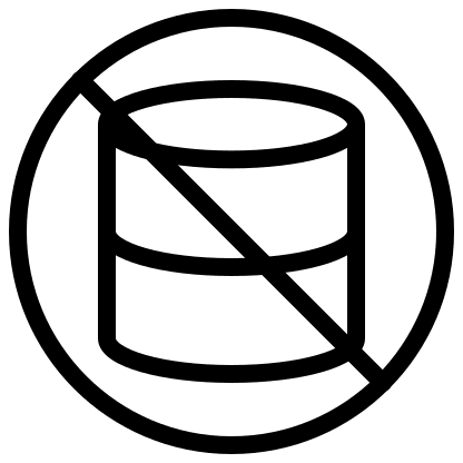 Database Circle Disabled Free Open-Source SVG Icon (Pepicons Pencil)