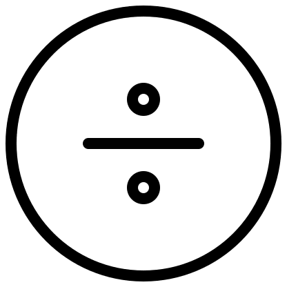 Division Circle Symbol Free Open-Source SVG Icon (Pepicons Pencil)