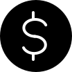 Filled Dollar Circle Symbol Free Open-Source SVG Icon