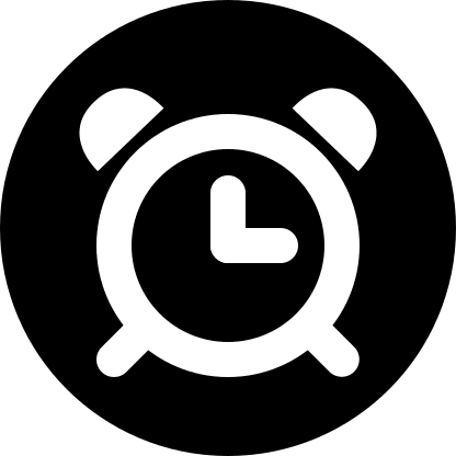 Filled Alarm Circle Free Open-Source SVG Icon (Pepicons Pop!)