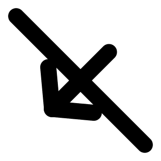 Downward Left Arrow (Off) Free Open-Source SVG Icon (Pepicons Pop!)