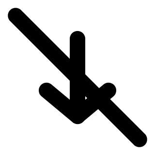 Downward Arrow (Pepicons Pop!) Free Open-Source SVG Icon (Pepicons Pop!)