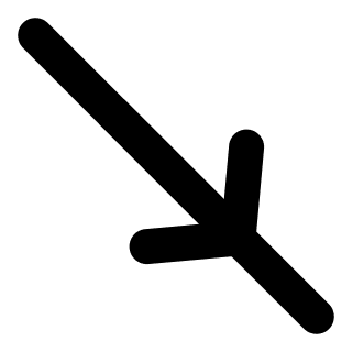 Downward Right Arrow (Off) Free Open-Source SVG Icon (Pepicons Pop!)