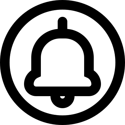 Circular Notification Bell Free Open-Source SVG Icon (Pepicons Pop!)