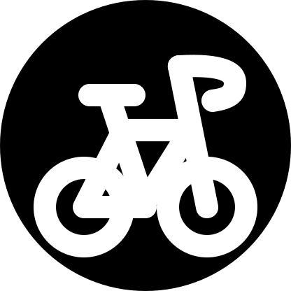 Filled Bicycle in a Circle Free Open-Source SVG Icon (Pepicons Pop!)