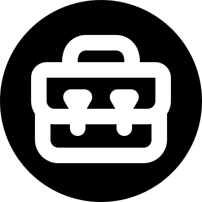 Filled Circular Briefcase Free Open-Source SVG Icon (Pepicons Pop!)