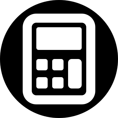 Filled Circular Calculator Free Open-Source SVG Icon (Pepicons Pop!)