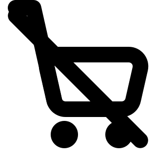 Shopping Cart Disabled (Pop) Free Open-Source SVG Icon (Pepicons Pop!)