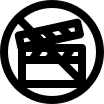 Circular Clapperboard Off (Pepicons Pop!) Free Open-Source SVG Icon