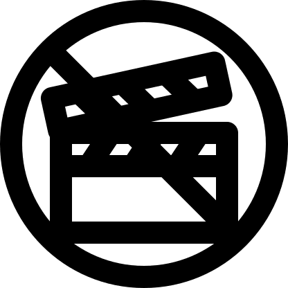 Circular Clapperboard Off (Pepicons Pop!) Free Open-Source SVG Icon (Pepicons Pop!)