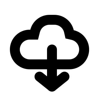 Cloud Download (Pepicons Pop!) Free Open-Source SVG Icon (Pepicons Pop!)