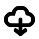 Cloud Download (Pepicons Pop!) Free Open-Source SVG Icon