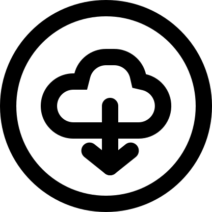 Cloud Download Circle (Pepicons Pop!) Free Open-Source SVG Icon (Pepicons Pop!)