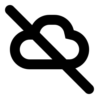 Cloud Disconnection (Pop) Free Open-Source SVG Icon (Pepicons Pop!)