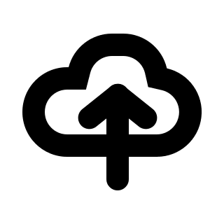 Cloud Upload (Pepicons Pop!) Free Open-Source SVG Icon (Pepicons Pop!)