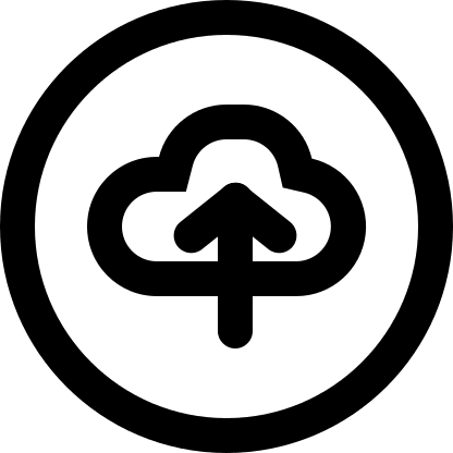 Cloud Upload Circle (Pop) Free Open-Source SVG Icon (Pepicons Pop!)