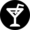 Cocktail Drink in Circle (Filled) Free Open-Source SVG Icon