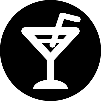 Cocktail Drink in Circle (Filled) Free Open-Source SVG Icon (Pepicons Pop!)