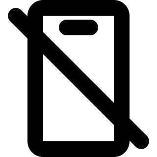 Smartphone Cutout Design (Pop!) Free Open-Source SVG Icon (Pepicons Pop!)