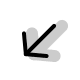 Downward Left Arrow Free Open-Source SVG Icon