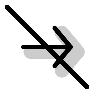 Right Arrow (Off) Free Open-Source SVG Icon (Pepicons Print)