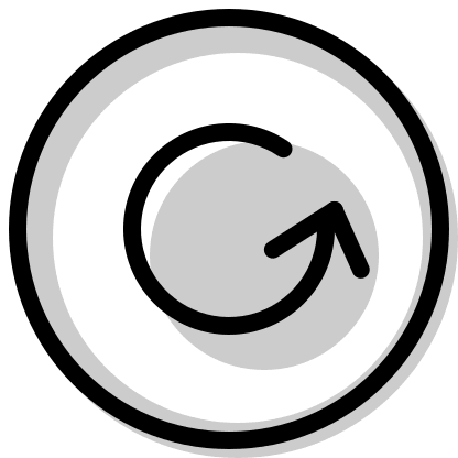 Spinning Arrow in Circle (Pepicons Print) Free Open-Source SVG Icon (Pepicons Print)