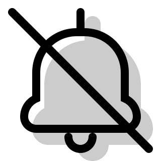 Bell Off Notification Free Open-Source SVG Icon (Pepicons Print)