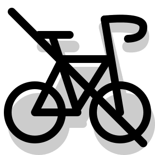 Bicycle Off (Pepicons Print) Free Open-Source SVG Icon (Pepicons Print)