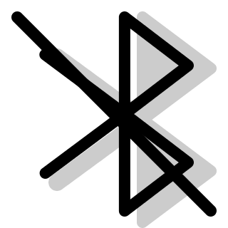 Bluetooth Disabled (Pepicons Print) Free Open-Source SVG Icon (Pepicons Print)