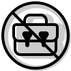 Circular Briefcase Off (Pepicons Print) Free Open-Source SVG Icon