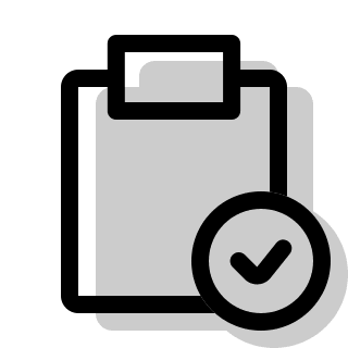 Circled Clipboard with Checkmark Free Open-Source SVG Icon (Pepicons Print)