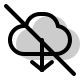 Cloud Download Disabled Free Open-Source SVG Icon