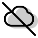 Cloud Off (Pepicons Print) Free Open-Source SVG Icon