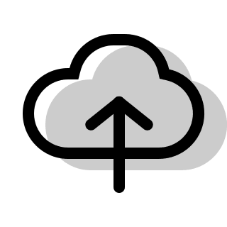 Cloud Upload (Pepicons Print) Free Open-Source SVG Icon (Pepicons Print)