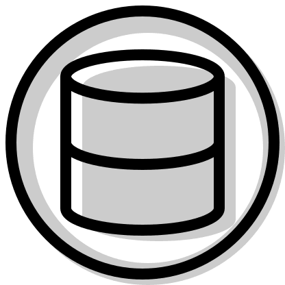 Circular Database Storage (Pepicons Print) Free Open-Source SVG Icon (Pepicons Print)