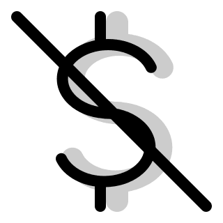 Dollar Discount Free Open-Source SVG Icon (Pepicons Print)