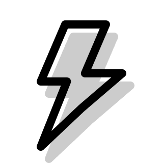 Electricity Symbol (Pepicons Print) Free Open-Source SVG Icon (Pepicons Print)