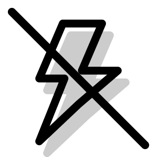 Electricity Off Status Free Open-Source SVG Icon (Pepicons Print)