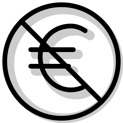 Euro Circle Disabled Symbol (Pepicons Print) Free Open-Source SVG Icon (Pepicons Print)