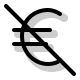 Euro Currency Off (Pepicons Print) Free Open-Source SVG Icon