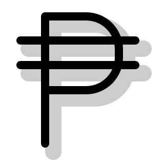 Peso Currency Symbol Free Open-Source SVG Icon (Pepicons Print)